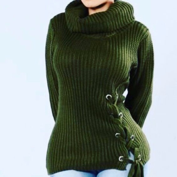 Fashion Nova Sweaters - Womens Fashion Nova Sweater Green Size M/L